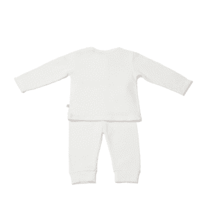 Set bluză și pantaloni bio organic Ecru Smile